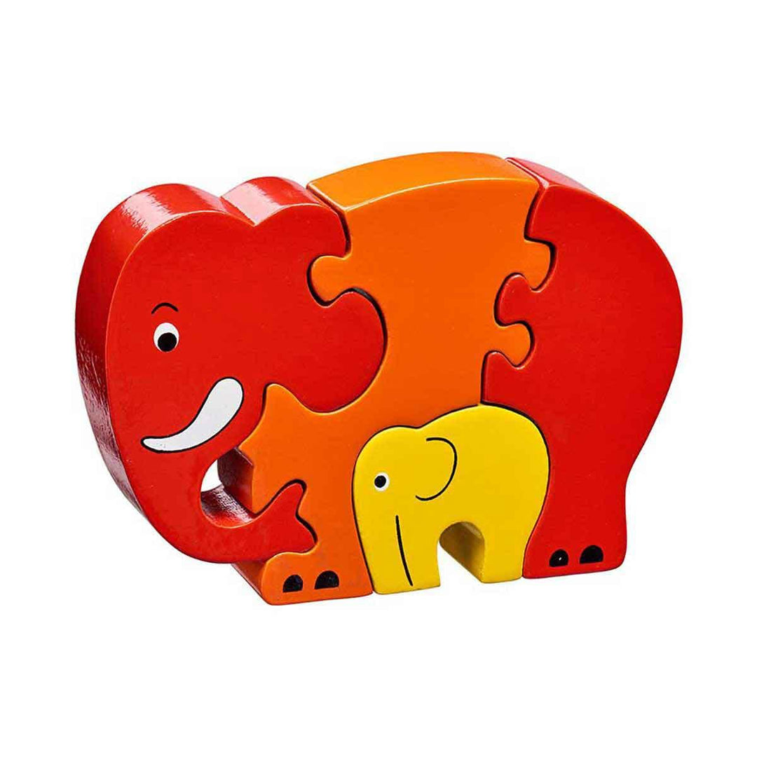 Lanka Kade Natural Wooden Red Elephant Simple Jigsaw Puzzle Main Picture