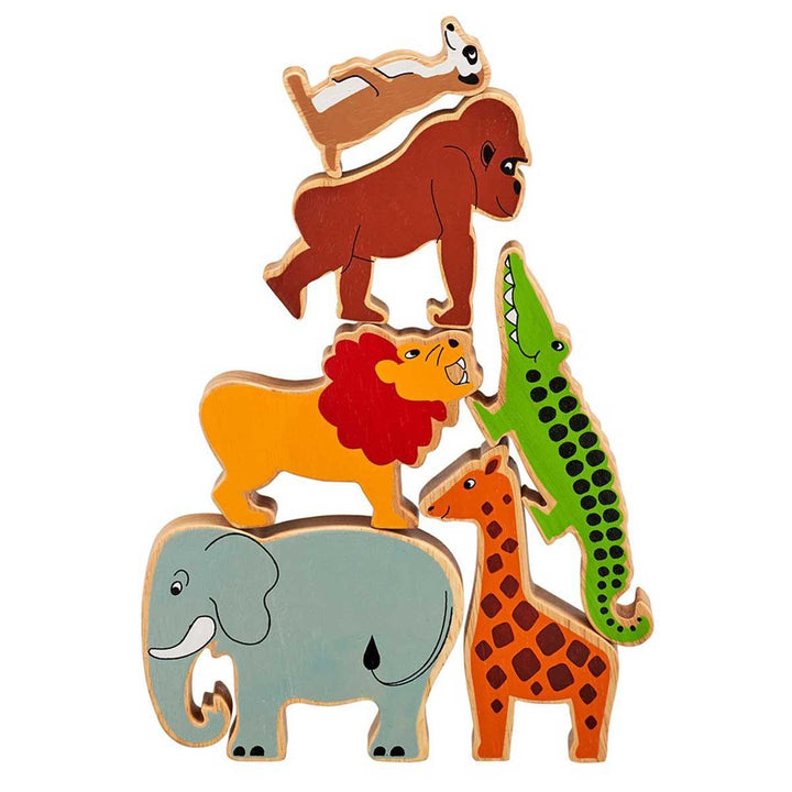 Lanka Kade Natural Wooden World Animals Bag Set Stacked Picture