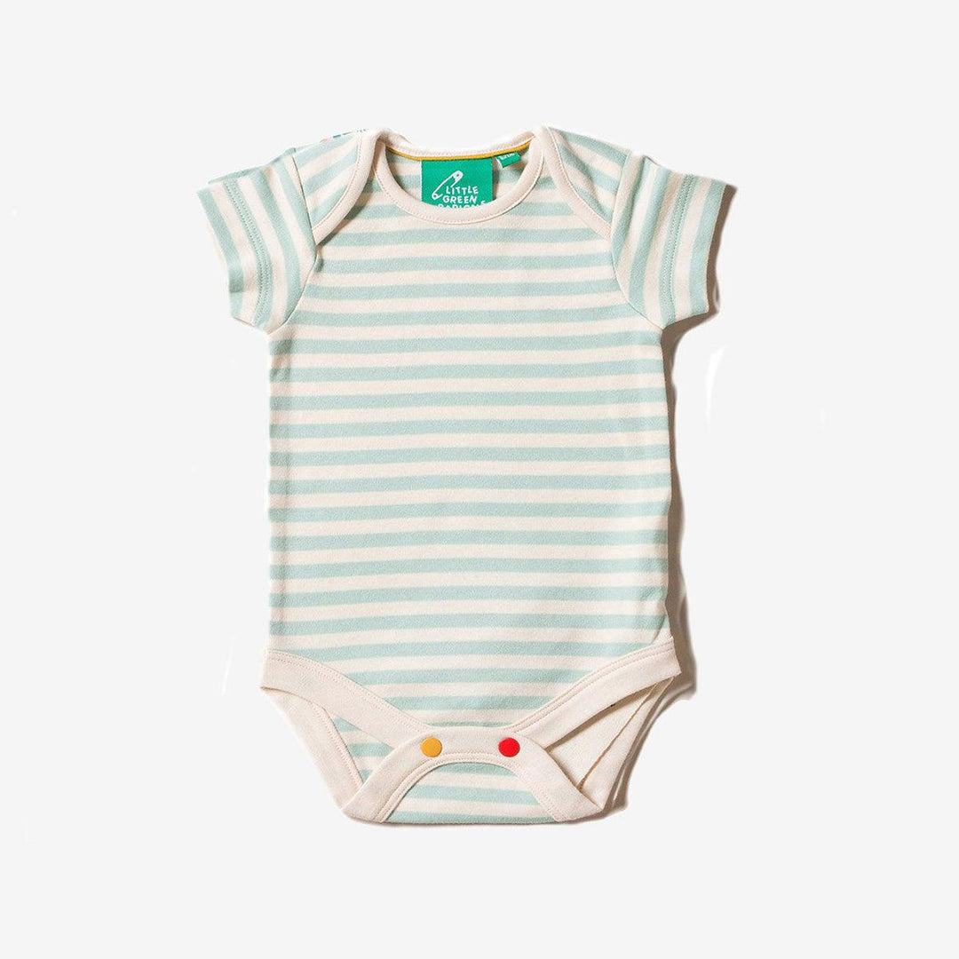 Little Green Radicals Fair Trade Organic Cotton Flying High Baby Body Stripe Picture