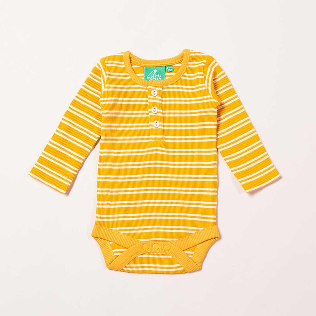 Little Green Radicals Fair Trade Organic Cotton Gold Stripe Baby Body Main Picture