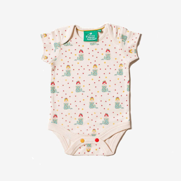 Little Green Radicals Fair Trade Organic Cotton Mermaid Starfish Baby Body Picture