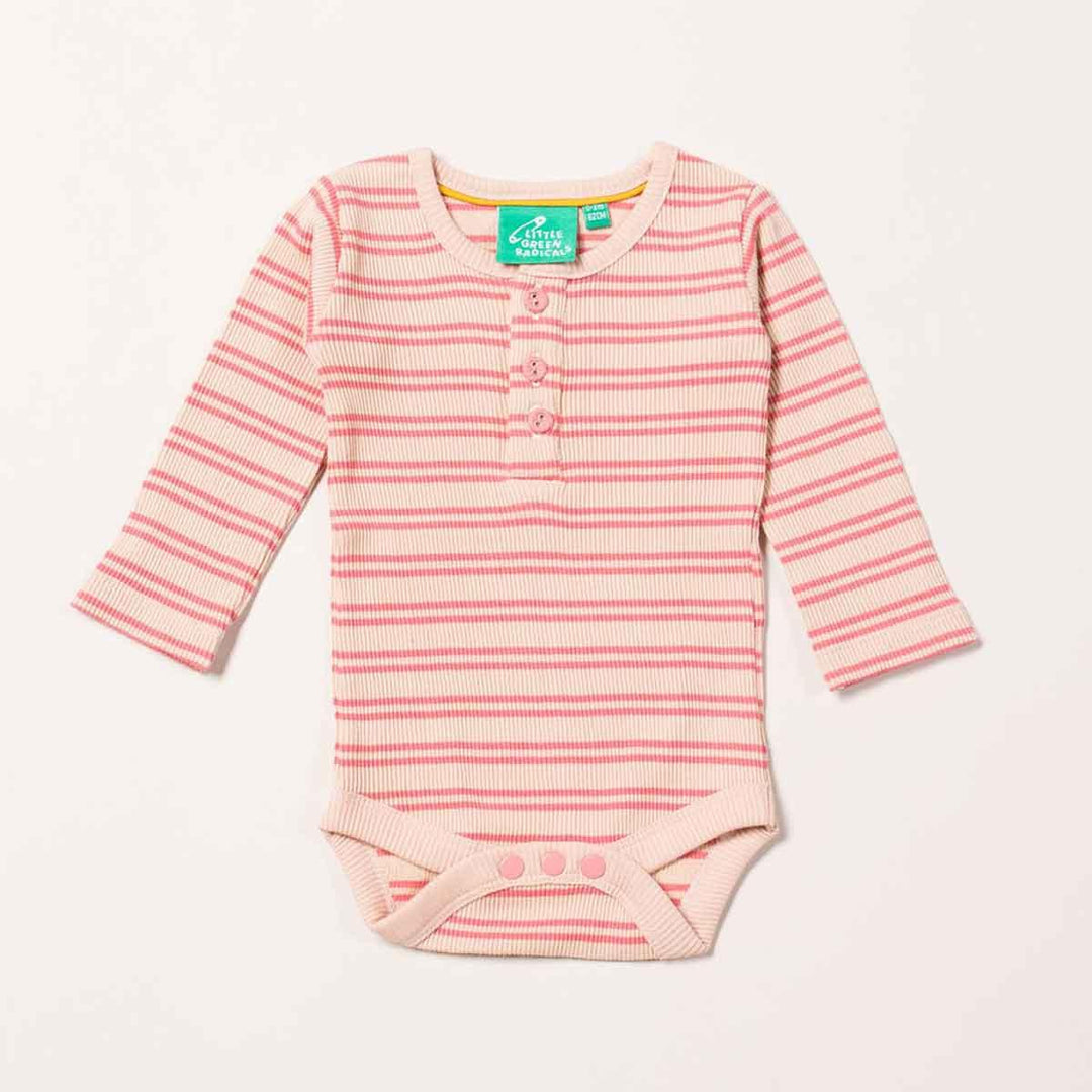 Little Green Radicals Fair Trade Organic Cotton Pink Stripes Forever Babybody Main Picture