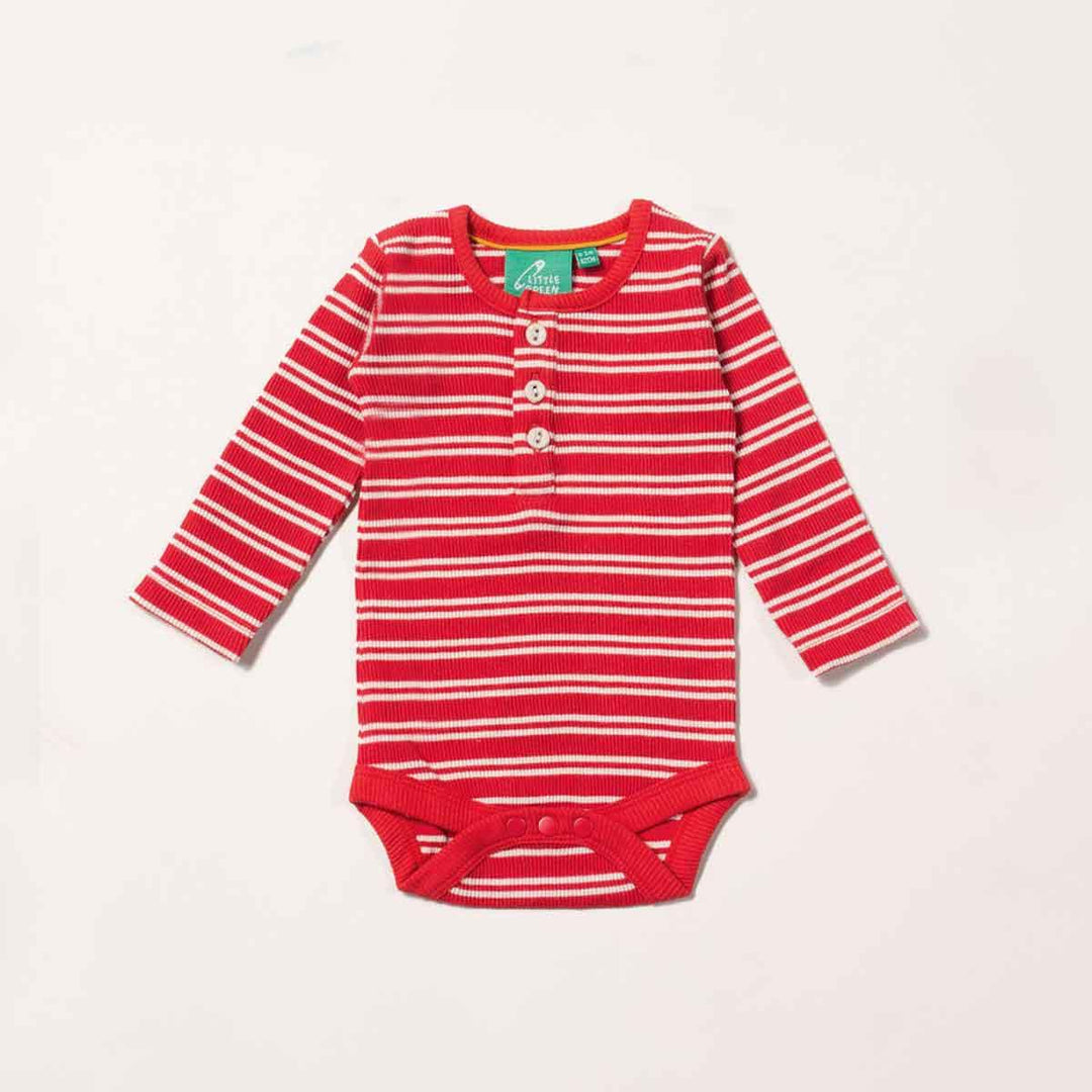 Little Green Radicals Fair Trade Organic Cotton Red Stripes Forever Babybody Main Picture