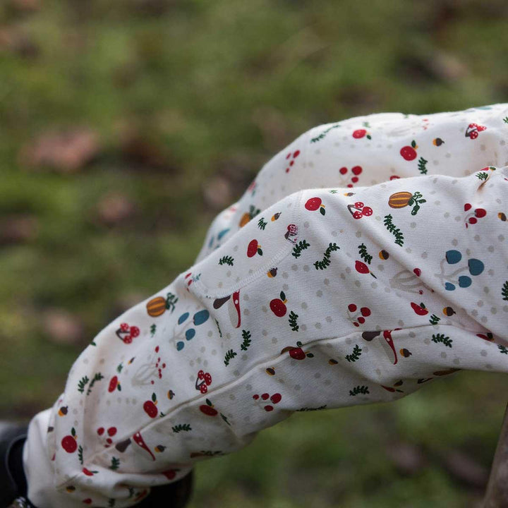 Little Green Radicals Fair Trade Organic Cotton Toadstool Cosy Joggers Being Worn Picture