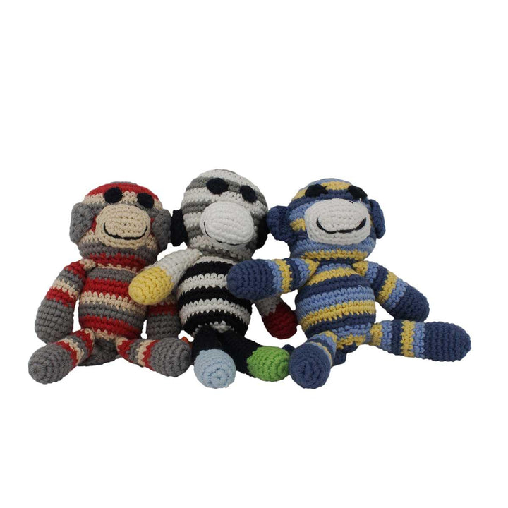 Pebble Crochet Monkey Rattle