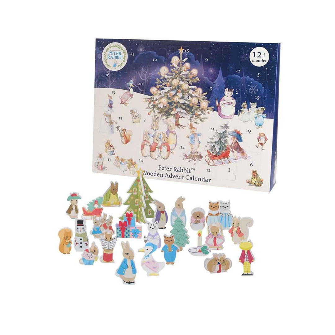 Orange Tree Toys Peter Rabbit Wooden Advent Calendar Main Picture with Figures