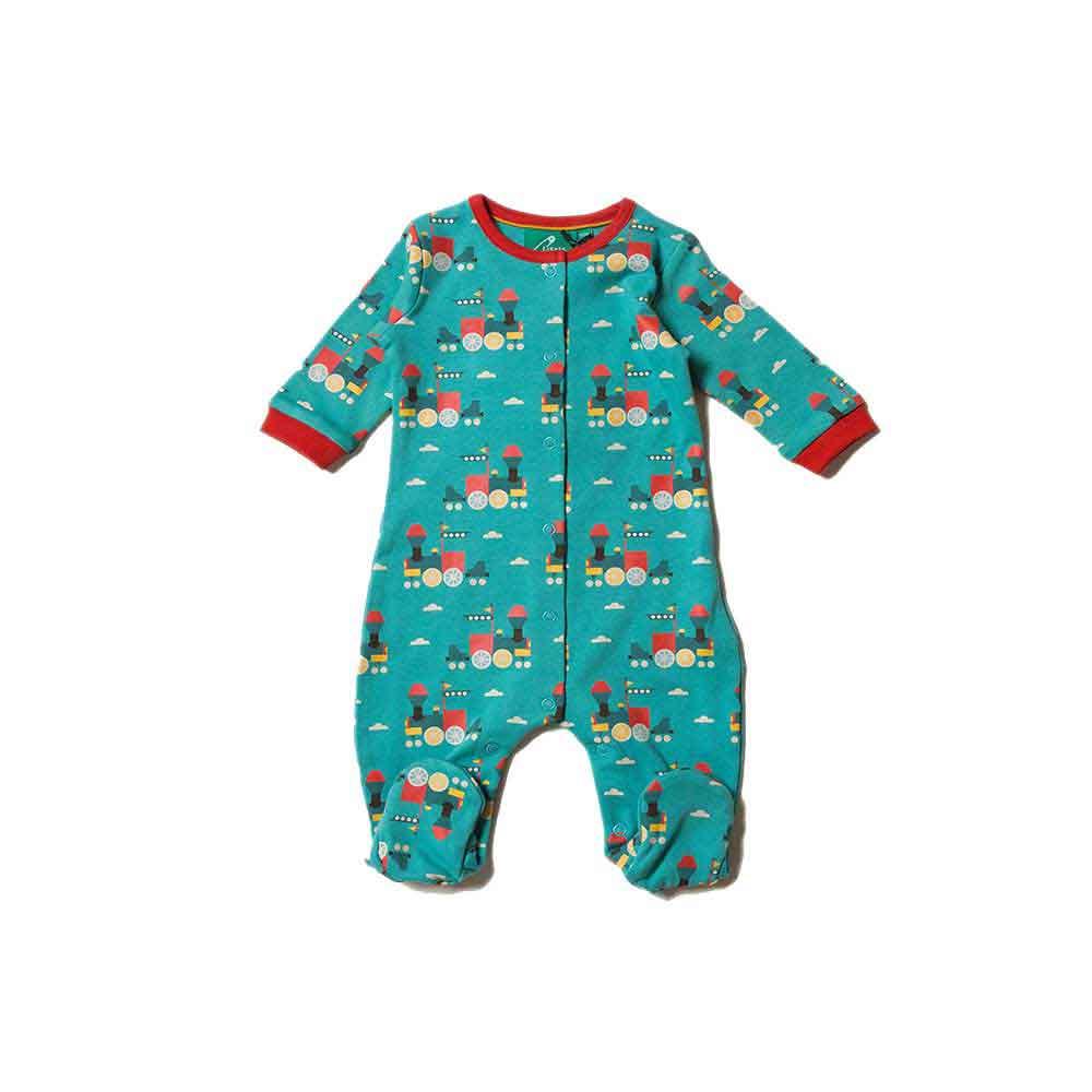 Little Green Radicals Fair Trade Organic Cotton Sky Train Babygrow Main Picture