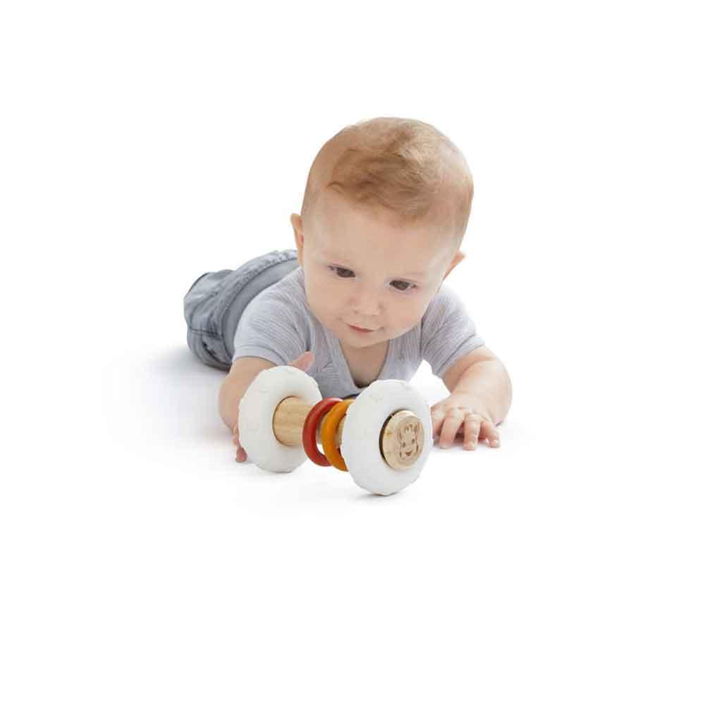 Sophie La Girafe So Pure Natural Rubber Totem Rattle Being Used Picture