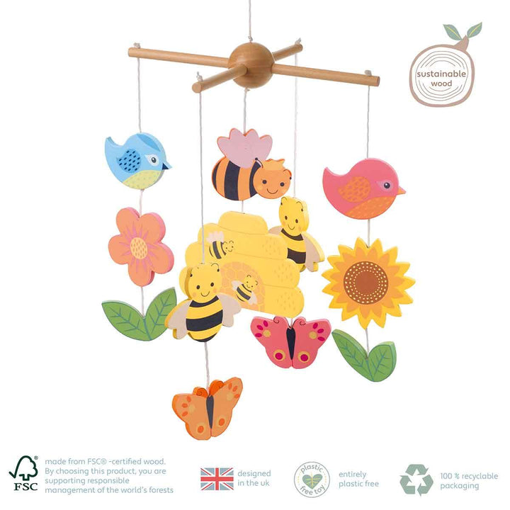 Orange Tree Toys Wooden Spring Garden Mobile Details Picture