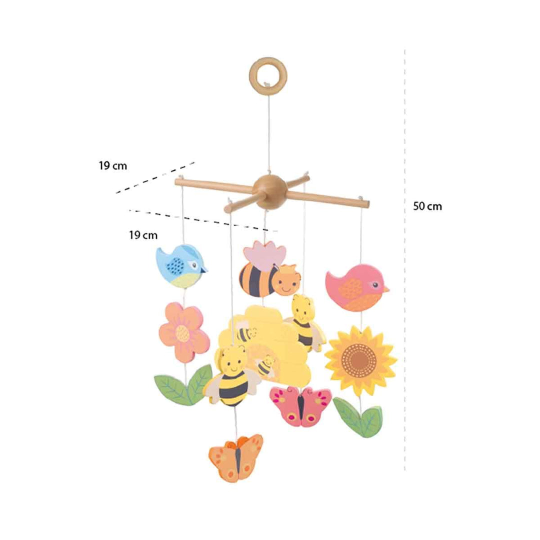 Orange Tree Toys Wooden Spring Garden Mobile Measurements Picture