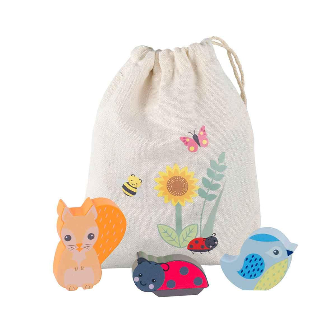 Orange Tree Toys Wooden Stacking Spring Garden Drawstring Bag Picture