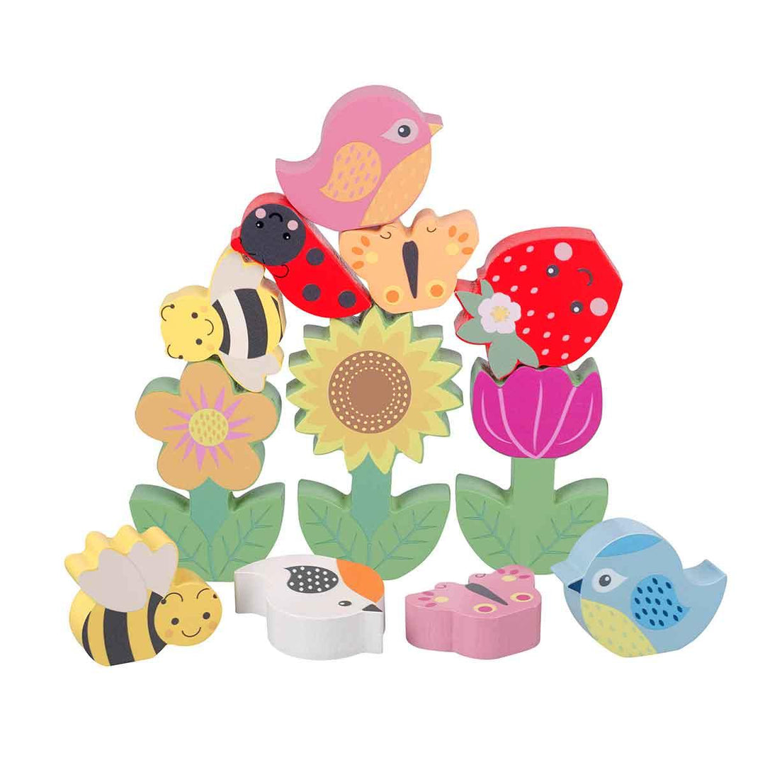 Orange Tree Toys Wooden Stacking Spring Garden Details Picture