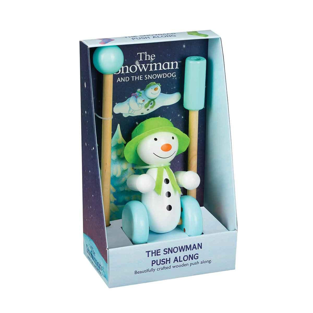 Orange Tree Toys Wooden The Snowman Push Along Christmas Toy Boxed Picture 