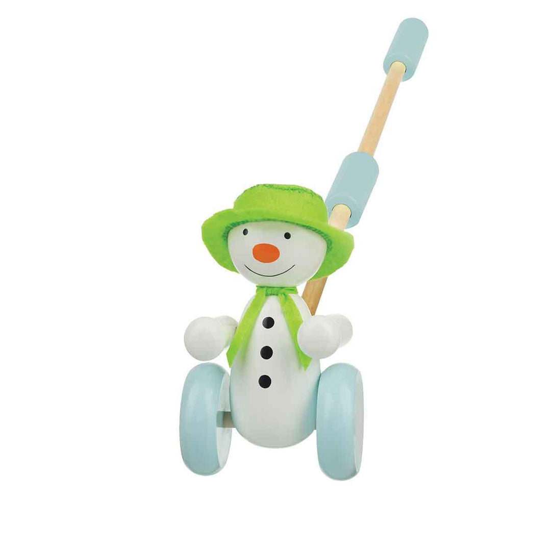 Orange Tree Toys Wooden The Snowman Push Along Christmas Toy Extended Picture 